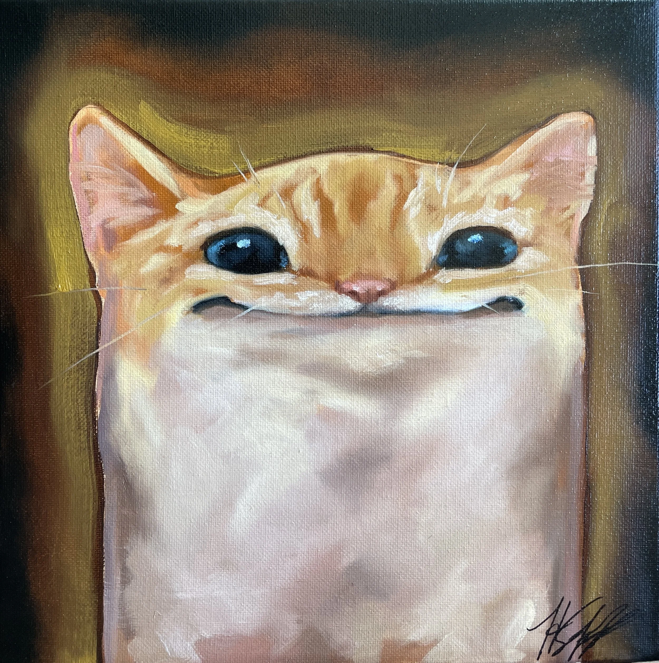 Happy Orange Kitty — Art By Hanah